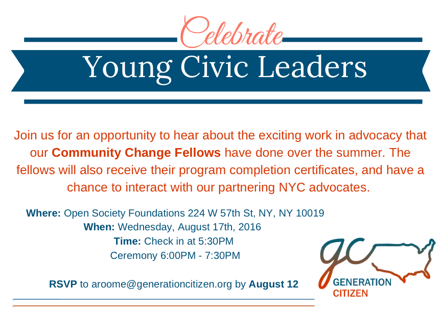 Join Us: Community Change Fellows Graduation Celebration